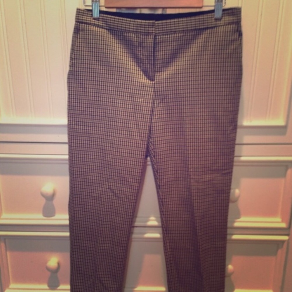 Theory checked wool trousers